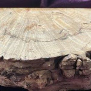 Michael Elkan Artist signed carved burlwood box